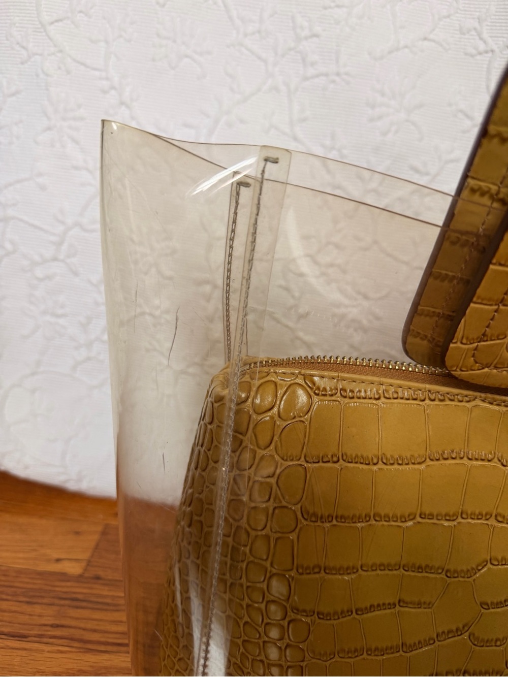 Staud Shirley Bag in Tan Croc - Picture 7 of 16